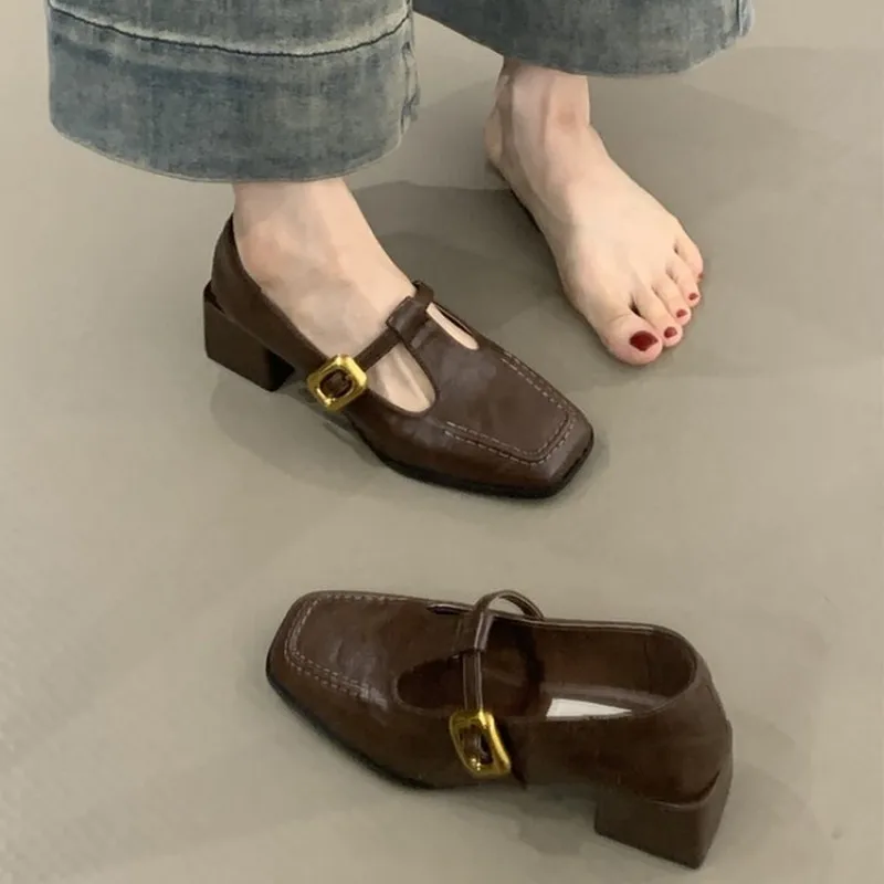 Women Square Toe T-Strap Mary  - Womens Heels ulasan dan harga