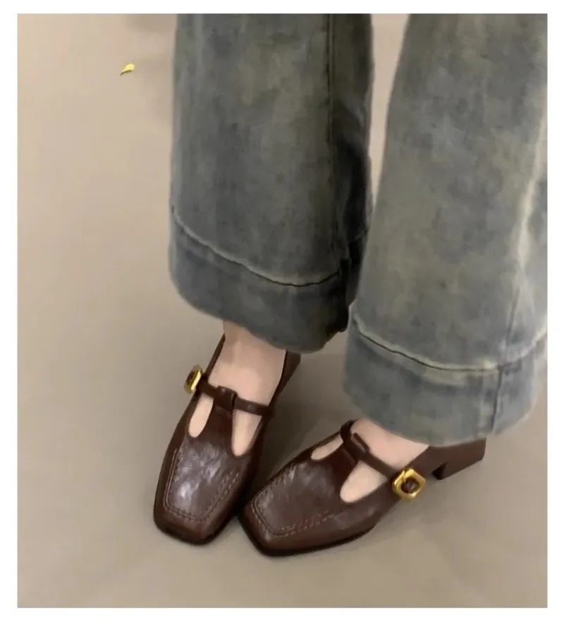 Women Square Toe T-Strap Mary  - Womens Heels ulasan dan harga