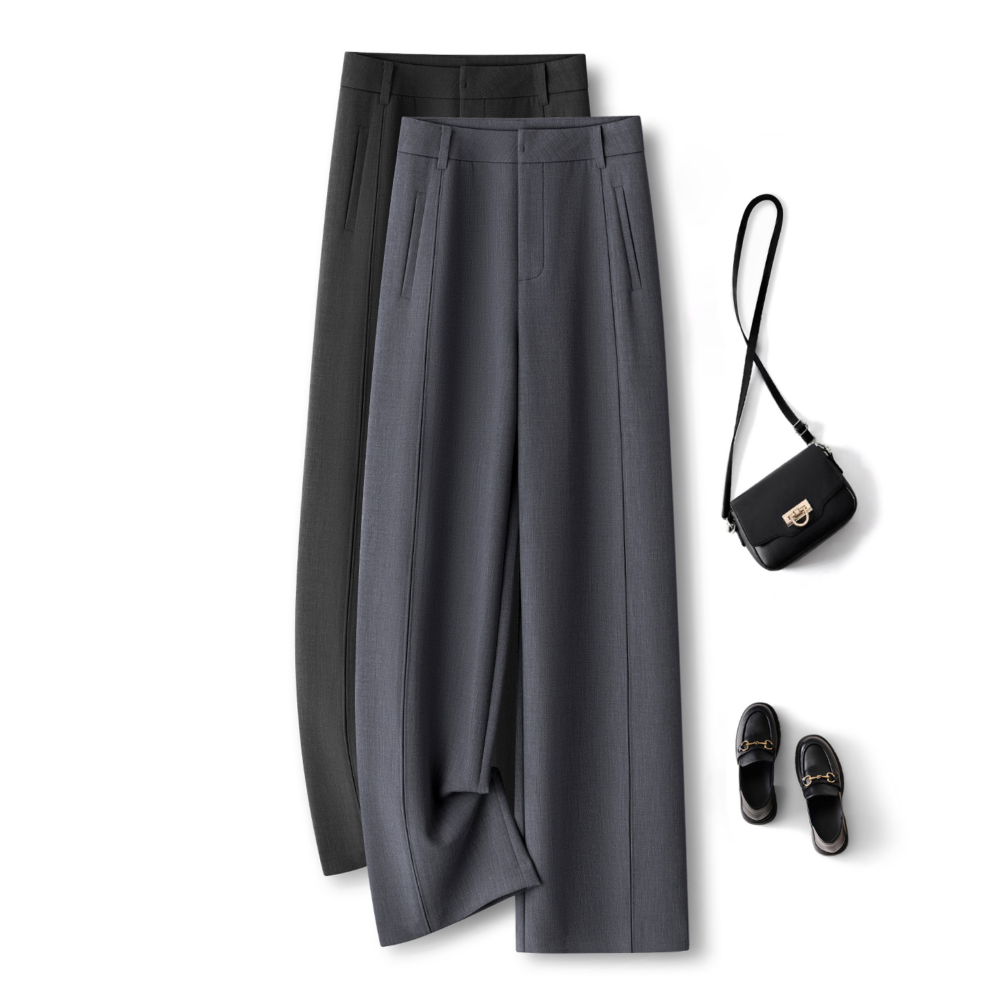 Women's Tailored Wide Leg Pant - Tailored Trouser Wide ulasan dan harga