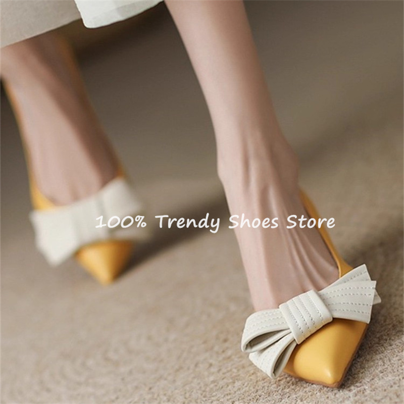 Butterfly Knot Decor Women Sli - Womens Heels ulasan dan harga