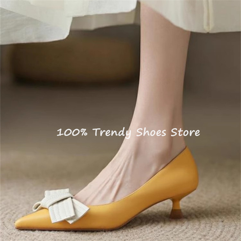Butterfly Knot Decor Women Sli - Womens Heels ulasan dan harga