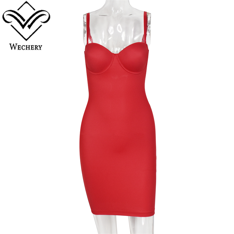 Wechery Red Dresses For Women  - Women'S Red Formal Wear ulasan dan harga