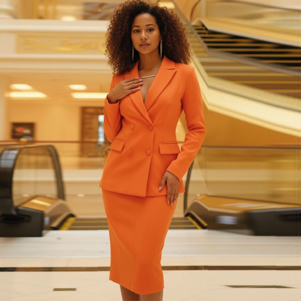 Orange Formal New Blazer And S - Formal Skirt ulasan dan harga