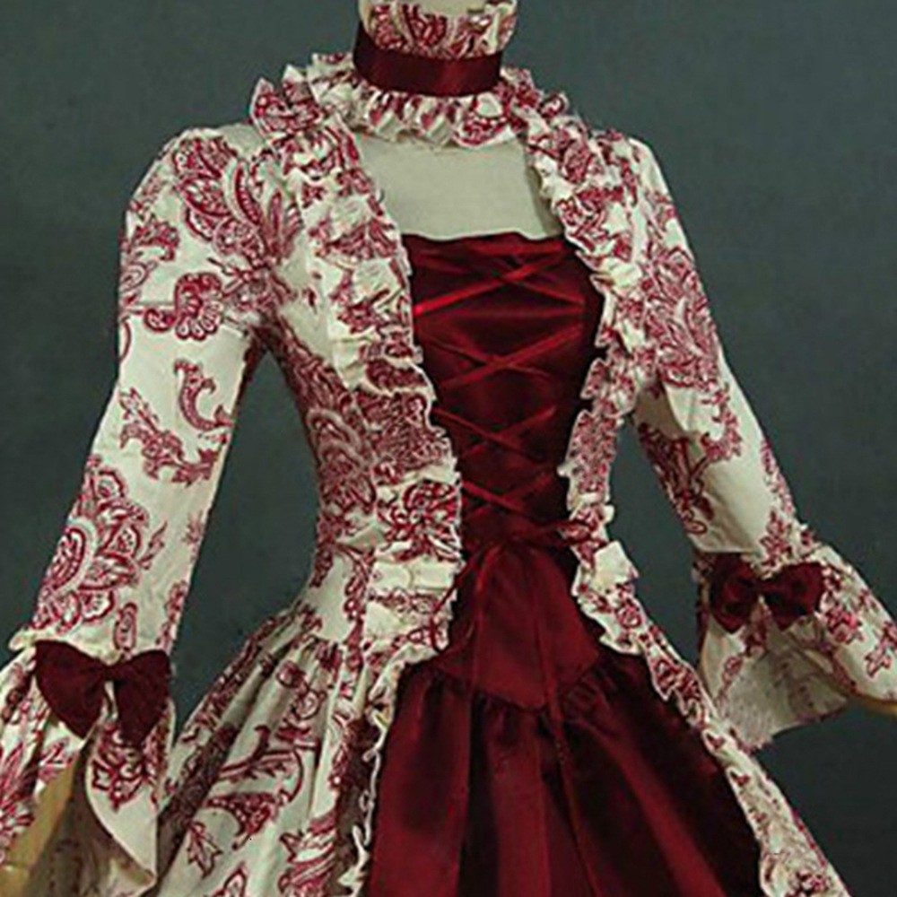 Printed Long Sleeve High Waist - Evening Gown ulasan dan harga
