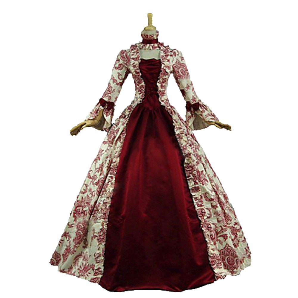 Printed Long Sleeve High Waist - Evening Gown ulasan dan harga